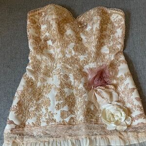 Original peach wedding dress - medium